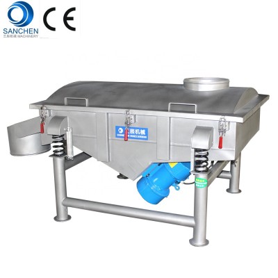 China supplier chemical powder linear rectangular vibrating screen sieving machine