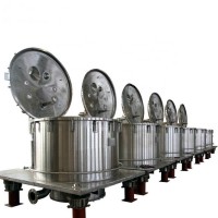 Separator of drum centrifugal type, PGZ automatic scarper bottom discharge centrifuge For Sugar